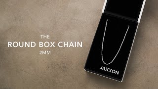 Mens Silver Round Box Chain  2mm  Mens Jewelry Unboxing  JAXXON [upl. by Yennaiv]