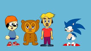 Parappa PJ And Matt Meet Sonic The Hedgehog [upl. by Rosse526]