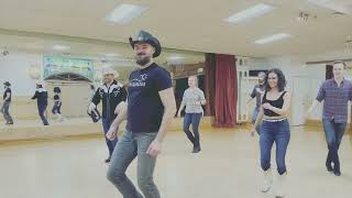 Line Dance Demo Giddy Up Multi angle view [upl. by Akemak]