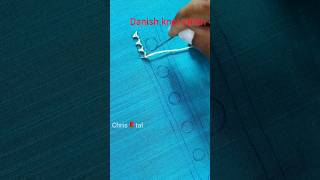 Danish Knot stitch  Hand embroidery [upl. by Skyla]