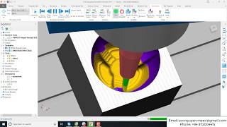 PowerMill 2019 Tutorial 3 Rough 5 Axis Mill [upl. by Ulrich516]