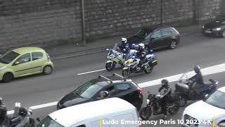 Rare Gendarmerie Police escortent un convoi de la Banque de France sur le périphérique 4K [upl. by Infield]