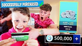 Kid Spends £500 on FORTNITE with Brothers Credit Card MUST WATCH [upl. by Bay739]