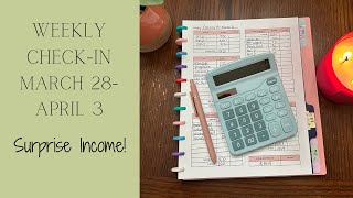 Weekly CheckIn  March 28April 3  Paycheck Budget CloseOut [upl. by Yarvis775]