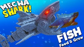 NEW KILLER MECHA SHARK  Feed and Grow Fish [upl. by Atelra]