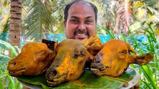 GOAT HEAD IDIYAL MASALA  Boneless Goat Head Curry Recipe  World Food Tube [upl. by Vieva]