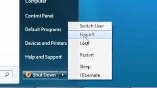 How to log off in Windows 7 [upl. by Akihsat]