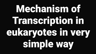 Mechanism of Transcription in eukaryotes  by easy biology classes online [upl. by Naxor]