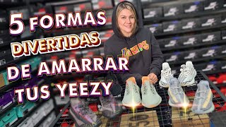 5 maneras FÁCILES de AMARRAR tus 👟 YEEZY 350 👟 🚨🚨 [upl. by Dorry]