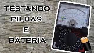 Como testar a pilha e bateria do multímetro analógico [upl. by Hsizan168]