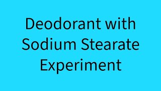 Sodium Stearate Experiment Collaboration with revegacosmetics [upl. by Rosemarie]