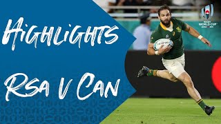 Highlights South Africa 667 Canada  Rugby World Cup 2019 [upl. by Serene]