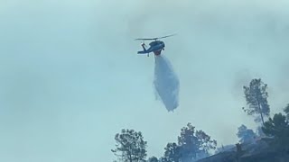 Marysville Fire Oct 21 2023 some helicopter action hopefully the last fire of the year [upl. by Eanerb]