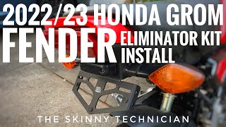 2023 Honda Grom Kemimoto Fender Eliminator Kit Install [upl. by Hershel]