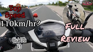 CLICK 125i V3 Full Review  Road Test  TOP SPEED [upl. by Turley]