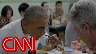 Bourdain and Anderson talk Vietnam dining with Obama [upl. by Willard]