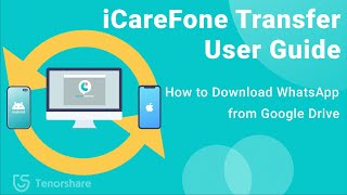 iCareFone Transfer User Guide How to Transfer WhatsApp from Google Drive [upl. by Liddle]