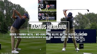 Rasmus Hojgaard Golf Swing DriverFairway MetalIron  British Masters The Belfry August 2024 [upl. by Caldeira]