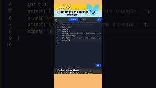 Basic Program in C 🤩  C For beginners  Learn C Programming  shorts coding java python coder [upl. by Adnah]