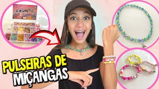 COMO FAZER PULSEIRAS DE MIÇANGAS SUPER FÁCIL  O MUNDO DE LARISSA [upl. by Monty]