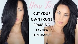 How To Cut Your Own Front Framing LayersBangs at home [upl. by Ardnuat]