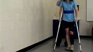 Ambulation With Crutchesmp4 [upl. by Rolat]