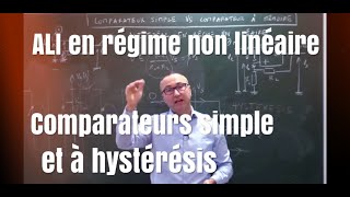 Electronique  ALI en régime non linéaire 13  comparateurs simple et à mémoire [upl. by Aneerb]