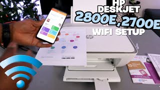 How to SetupConnect HP Deskjet 2800e 2700e To WIFI Network [upl. by Darryl435]