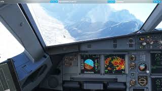 EXTREME AIRPORT  PIA Pakistani A320 landing SKARDU OPSD Cockpit view  MSFS 2020 [upl. by Arrakat]