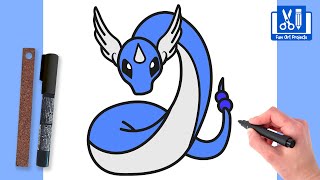 How To Draw Dragonair Pokemon  Draw Pokemon Easy Step By Step [upl. by Mena]