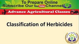 Classification of Herbicides [upl. by Seugram59]