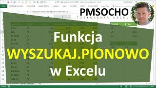 EXCEL  funkcja WYSZUKAJPIONOWO [upl. by Jurdi]