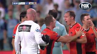 Berisha Red Card and Simulation vs Sydney FC [upl. by Kolivas]