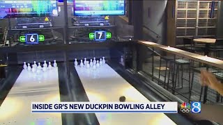 Inside GRs new duckpin bowling alley [upl. by Eniamraj]