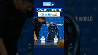 Mazzarri show che risate 🤣 Siparietto con la sedia in conferenza 🪑😂😂 [upl. by Ahseinod15]