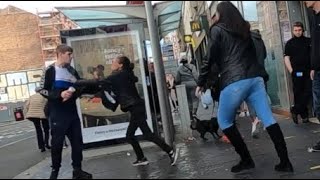 Another Ned Fight on the Trongate in Glasgow Outside McDonalds [upl. by Hwang579]