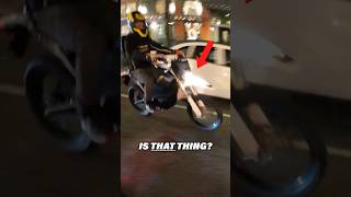 Electric dirt bike vs overconfident rider 😳 surron bikelife [upl. by Anrapa]