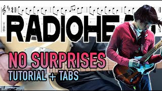 No Surprises  Radiohead Lead Guitar Lesson  Tab [upl. by Kahaleel693]