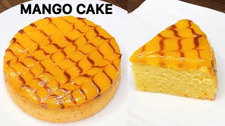 Mango Cake in LockDown  Without Oven Cream Butter Paper Condensed Milk Butter Curd [upl. by Saffier]