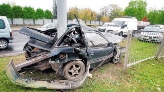 Wypadek Mitsubishi  Malina Jedziemy 210 kmh NAGARALI SWOJ WYPADEK PRZY 150 kmh oryginał [upl. by Gannes]