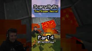 Minecraft Scary Myth Pillagers Secret 🤫 Part 4 prestonplayz minecraft videogames myths scary [upl. by Farika]