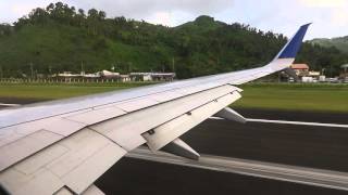 United Airlines UA154 Boeing 737800 Takeoff Chuuk International Airport RWY 4 [upl. by Veedis]