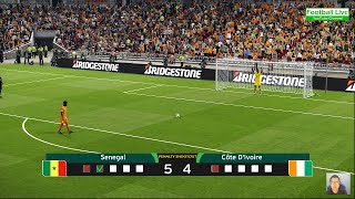 Sénégal vs Côte dIvoire  Penalty Shootout 2024  Coupe dAfrique des Nations 2023  PES Gameplay [upl. by Bough]