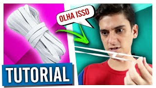 Tutorial rápido de MÁGICA DO ELÁSTICO QUE ATRAVESSA O BRAÇO [upl. by Ettennor]