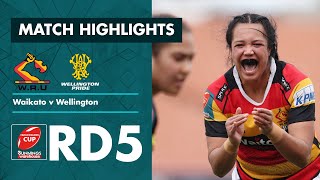 RD 5 HIGHLIGHTS  Waikato v Wellington Farah Palmer Cup 2021 [upl. by Lilla]