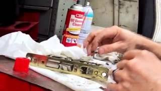 SARGENT mortise lock  cleaning [upl. by Adiuqal912]