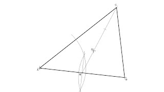 Triángulo dados dos vértices y el baricentro [upl. by Saile]