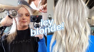 COME TO THE SALON WITH ME HOW TO HEALTHY PLATINUM BLONDE HAIR [upl. by Avivah]