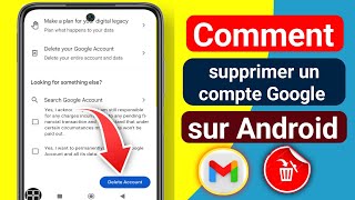 Comment supprimer un compte Gmail dun téléphone Android 2024 SUPPRIMER LE COMPTE GOOGLE [upl. by Lainahtan]