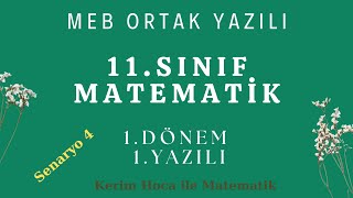 11 SINIF MEB ORTAK SINAV 1 Dönem 1 Yazılı Çözümleri Senaryo 4 [upl. by Keifer]